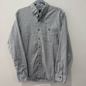 Todd Snyder Size Medium Blue Gray Cotton Wool Button Down